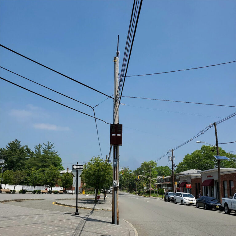 Connectivity pole in middle of street